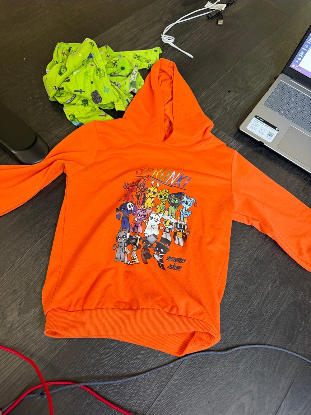 Orange 'Sprunk!' Graphic Hoodie